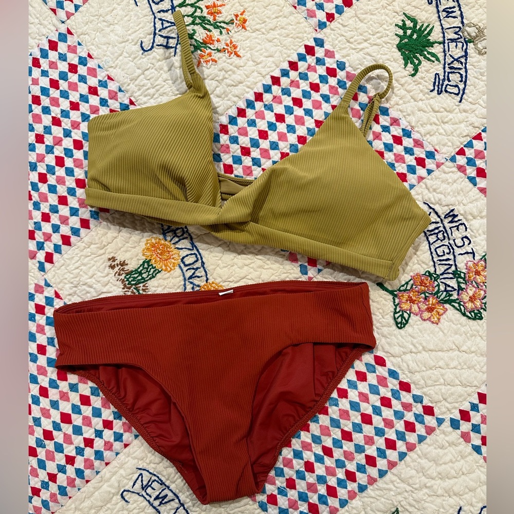 Lululemon two piece bathing suit - medium bottom, large top.